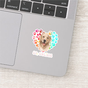 Cute paw Heart golden Dog Breed Proud Animal Lover