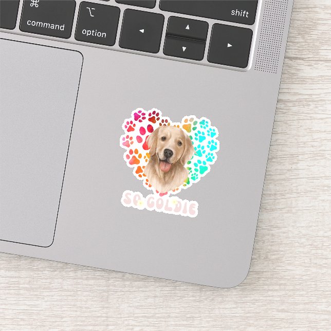 Cute paw Heart golden Dog Breed Proud Animal Lover (Detail)