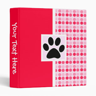 Cute Paw Print Binder