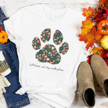 Cute Paw Print Fall Tshirt For A Dog Lover