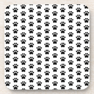 Cute Paw Print Pattern Coaster