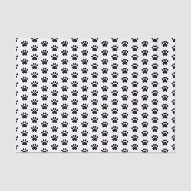 Cute Paw Print Pattern Tissue Paper (Front)