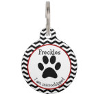 Cute Paw Print Personalized Pet Tag