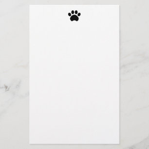 Cute Paw Print Stationery
