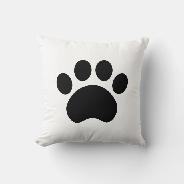 Cute Paw Print Throw Pillow (Front)