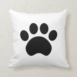 Cute Paw Print Throw Pillow