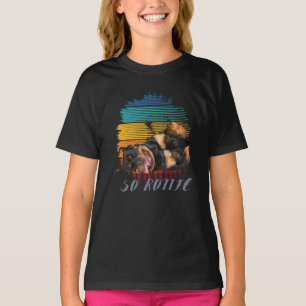 Cute paw Retro Heart Rottie Dog Pet Animals rottwe T-Shirt