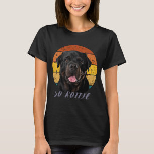 Cute paw Retro Heart Rottie Dog Pet Animals rottwe T-Shirt
