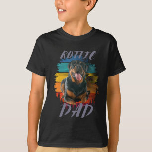 Cute paw Retro Heart Rottie Dog Pet Animals rottwe T-Shirt