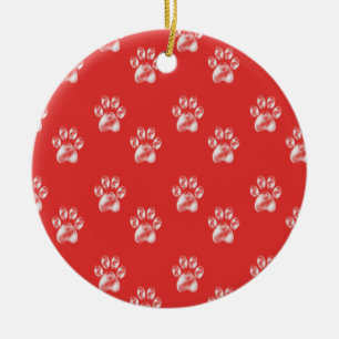 Cute Paws Ceramic Ornament