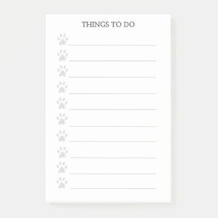 Cute Paws Personalized Things To Do Post-it Notes