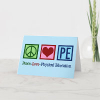 Cute PE Teacher Peace Love Physical Education
