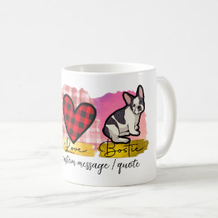 Cute Peace Love Boston Terrier Dog Lover Coffee Mug