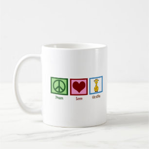 Cute Peace Love Giraffe Women's Coffee Mug