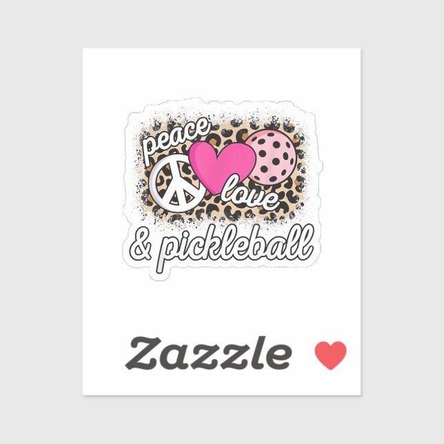 Cute Peace Love Pickleball Player Funny Pickle Bal (Sheet)