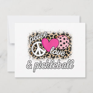Cute Peace Love Pickleball Player Funny Pickle Bal