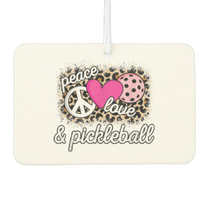 Cute Peace Love Pickleball Player Funny Pickle Bal Air Freshener