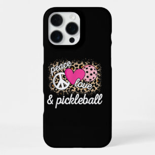 Cute Peace Love Pickleball Player Funny Pickle Bal iPhone 16 Pro Max Case