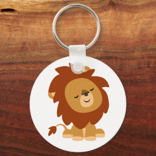 Cute Peaceful Cartoon Lion Keychain