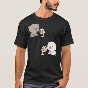Cute Peach And Goma Funny Moment With Fan 2 In 1  T-Shirt