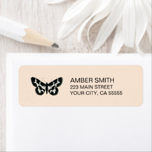 Cute Peach Black and White Butterfly Nature