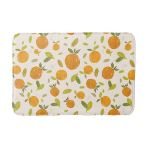 Cute Peach Fruit Pattern Bath Mat