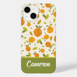 Cute Peach Fruit Pattern Case-Mate iPhone 14 Case