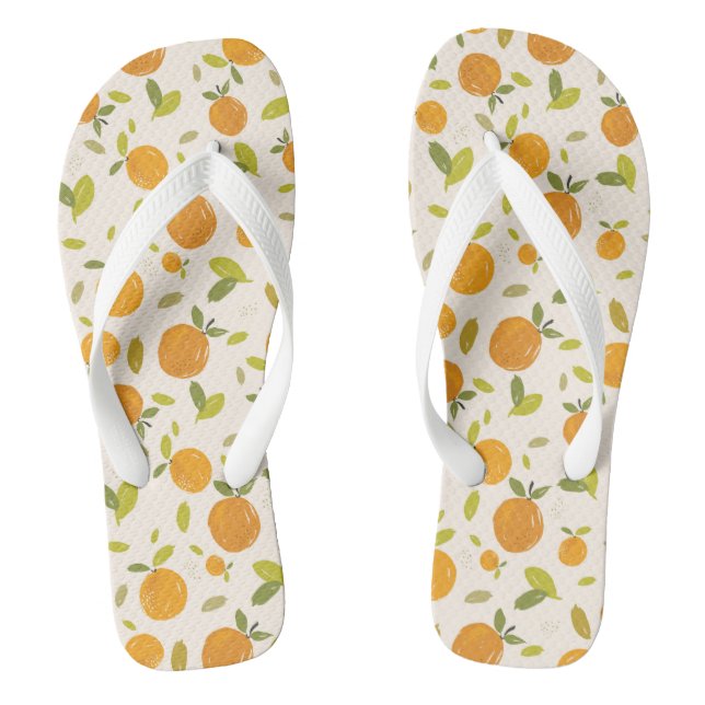 Cute Peach Fruit Pattern Flip Flops (Footbed)