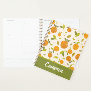 Cute Peach Fruit Pattern Planner