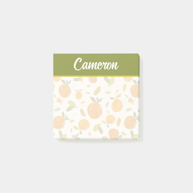 Cute Peach Fruit Pattern Post-it Notes (Front)
