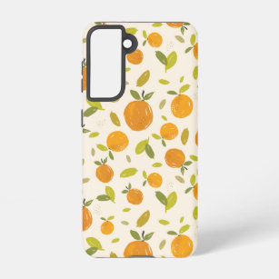 Cute Peach Fruit Pattern Samsung Galaxy Case