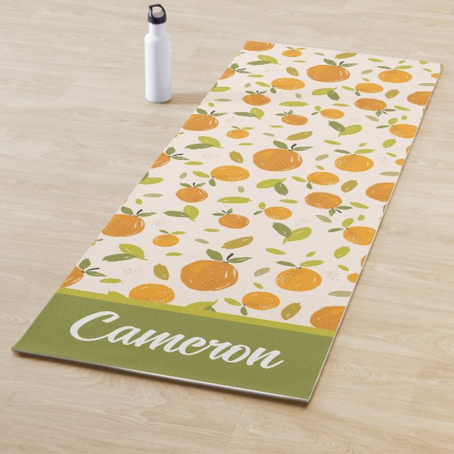 Cute Peach Fruit Pattern Yoga Mat (In Situ)
