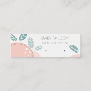Cute Peach Fruity Bold Abstract Earring Display Mini Business Card