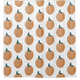 Cute Peach Orange Fruit Hand Drawn