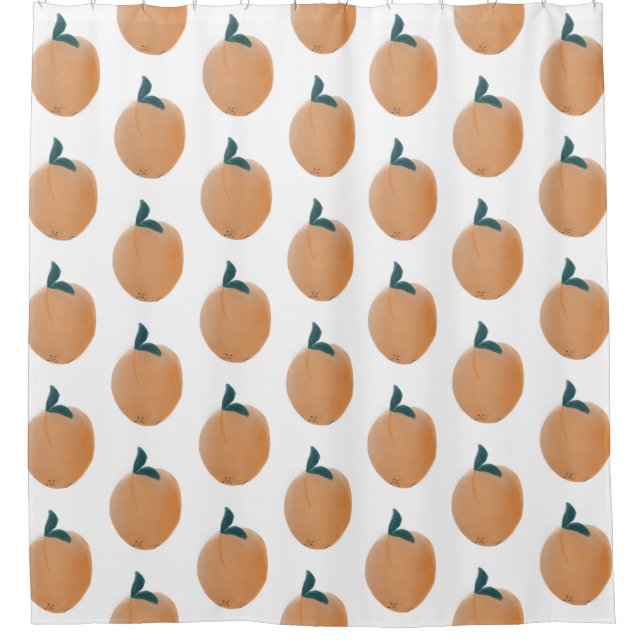 Cute Peach Orange Fruit Hand Drawn (Front)
