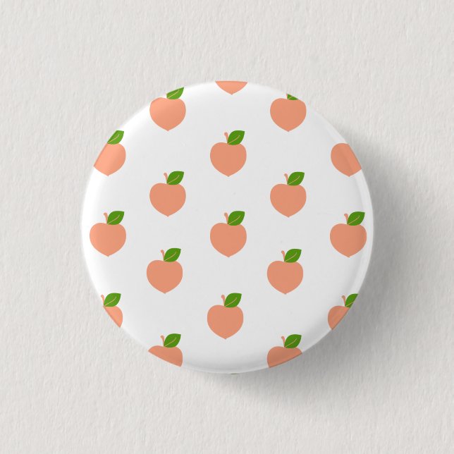 Cute Peachy 1 Inch Round Button (Front)