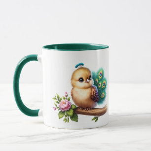 Cute Peacock Design Cup