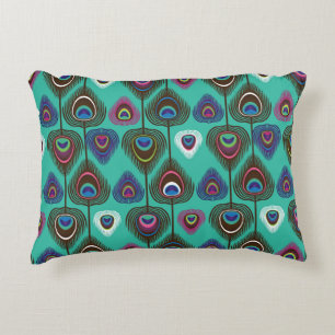 cute peacock feather pattern decorative pillow