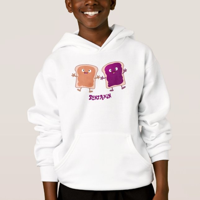 Cute peanut butter and jelly sandwich cartoon (Front)