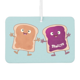 Cute peanut butter and jelly sandwich cartoon air freshener