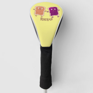 Cute peanut butter and jelly sandwich cartoon golf head cover