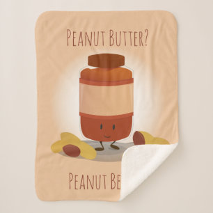Cute Peanut Butter Jar   Sherpa Blanket