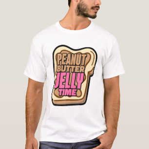 Cute Peanut Butter Jelly Time Pbj Food Men T-Shirt