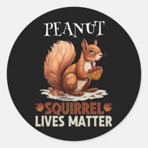Cute Peanut Squirrel Lives Wild Animal Men Women K Classic Round Sticker
