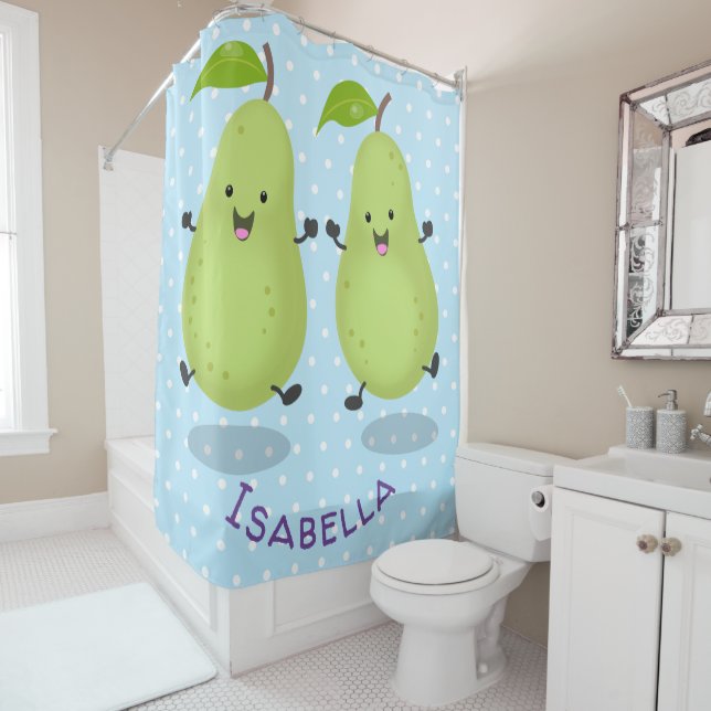 Cute pear pair cartoon illustration (In Situ)