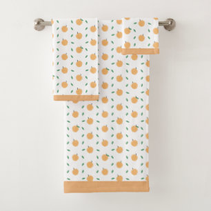 Cute pêches et Feuilles Motif