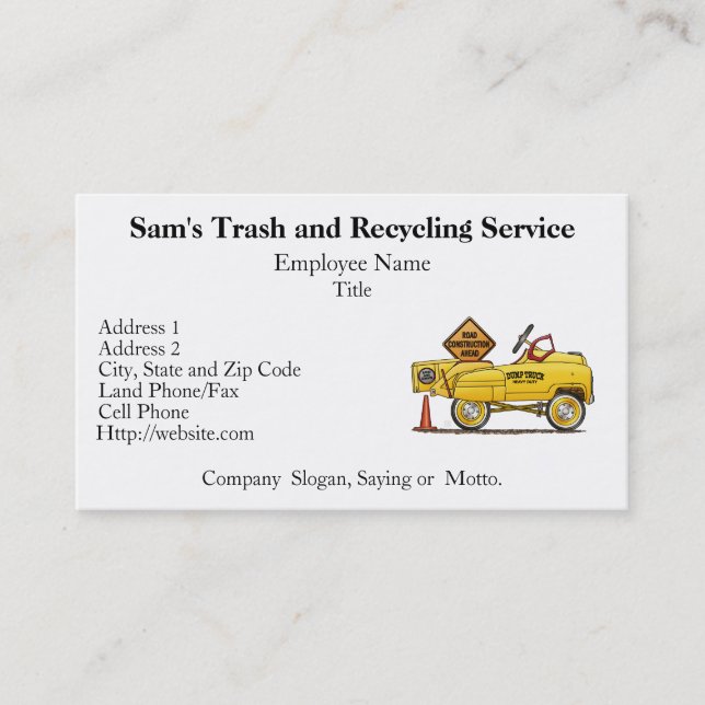 Cute Peddle Truck Peddle Car Business Card (Front)