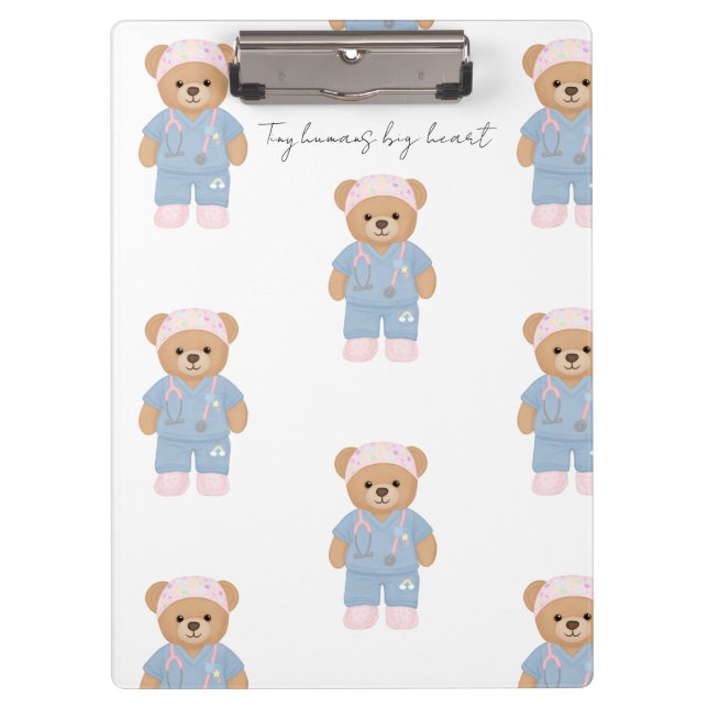 Cute Pediatric Nurse Clipboard (Front)