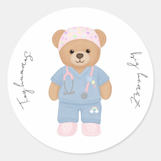Cute Pediatric Nurse Stickers (Front)