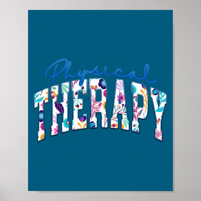 Cute Pediatric Physical Therapy Funny Therapist Poster (Front)